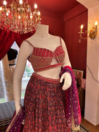 Spegetti Printed Bandhani Lahenga Choli