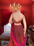 Spegetti Printed Bandhani Lahenga Choli