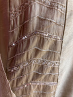 Ivory One Shoulder Cape Indowwestern with Pants