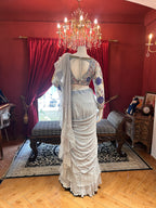 Ice Blue Hand Embroidered Saree