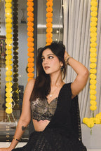 Black Butterfly Saree