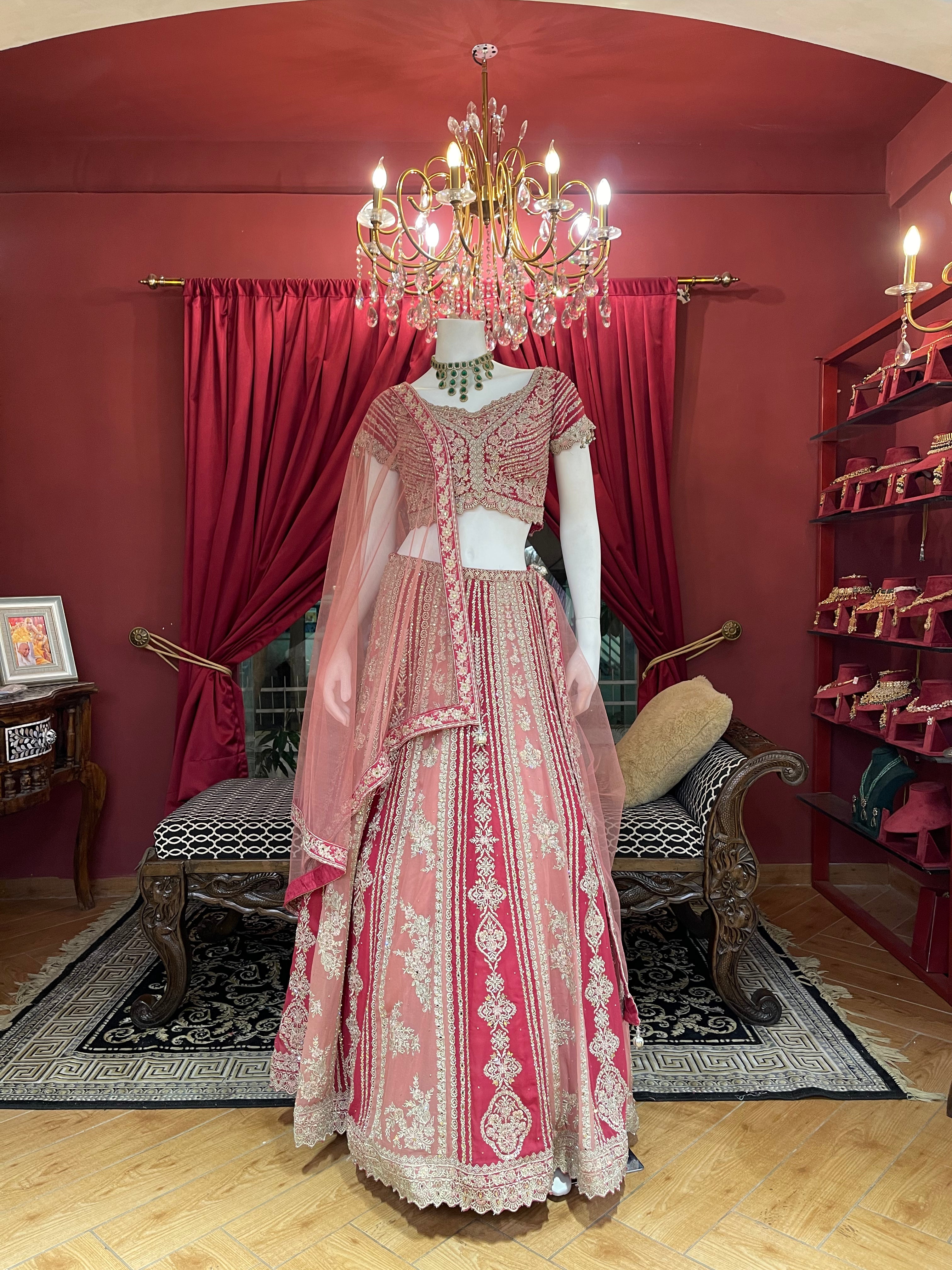 Rose Royale Kali Lehenga Set