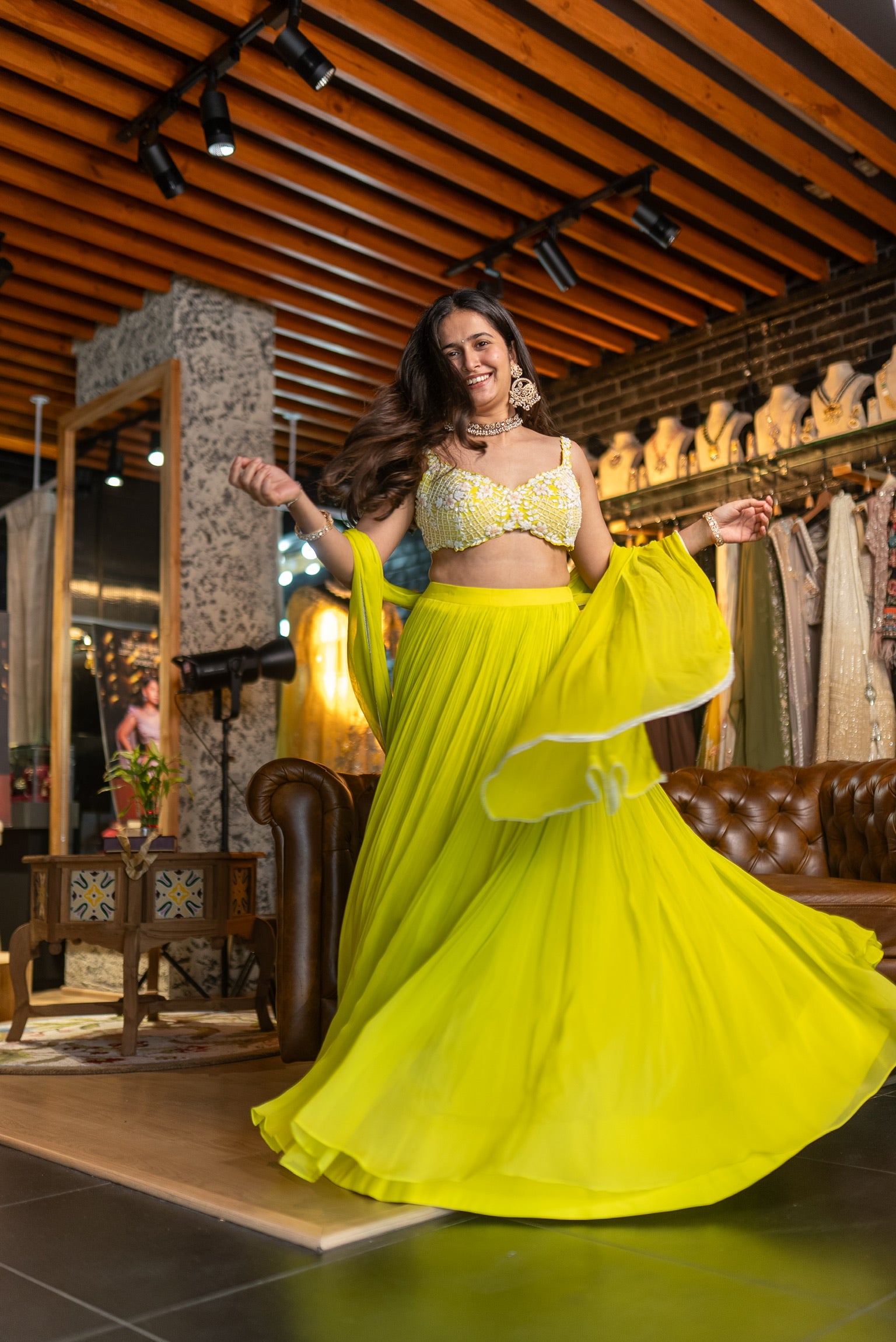Neon Glow Festive Lehenga