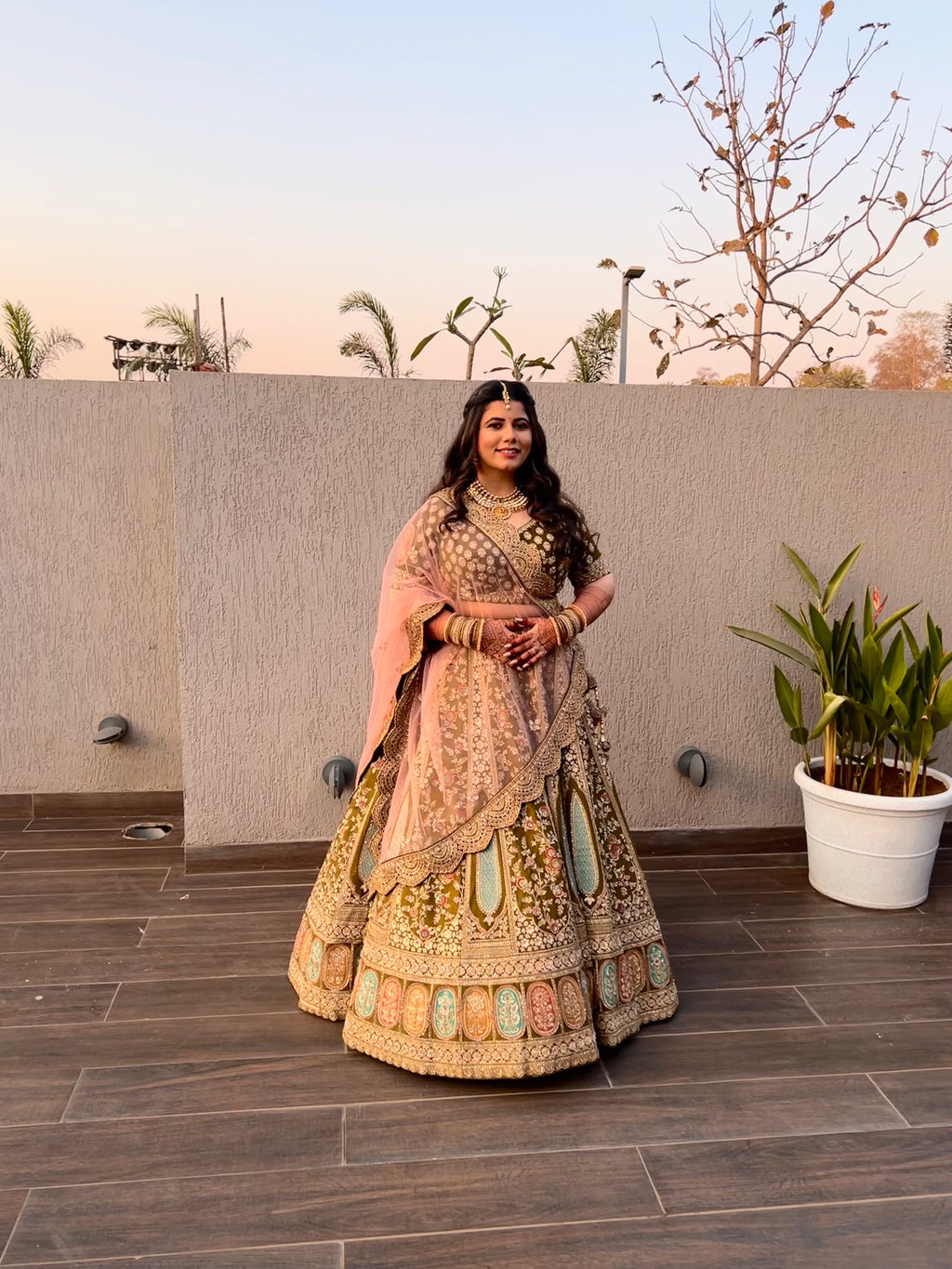 Green Asopalav Lehenga