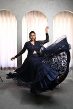 Blue Full Sleeves Gown
