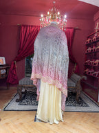 Bandhani Cape With Draped Skirt X Orepiya