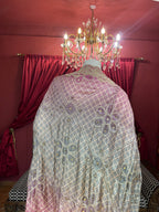 Bandhani Cape With Draped Skirt X Orepiya