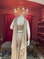 Champagne Handwork Corset Plazzo Set
