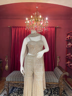 Champagne Handwork Corset Plazzo Set
