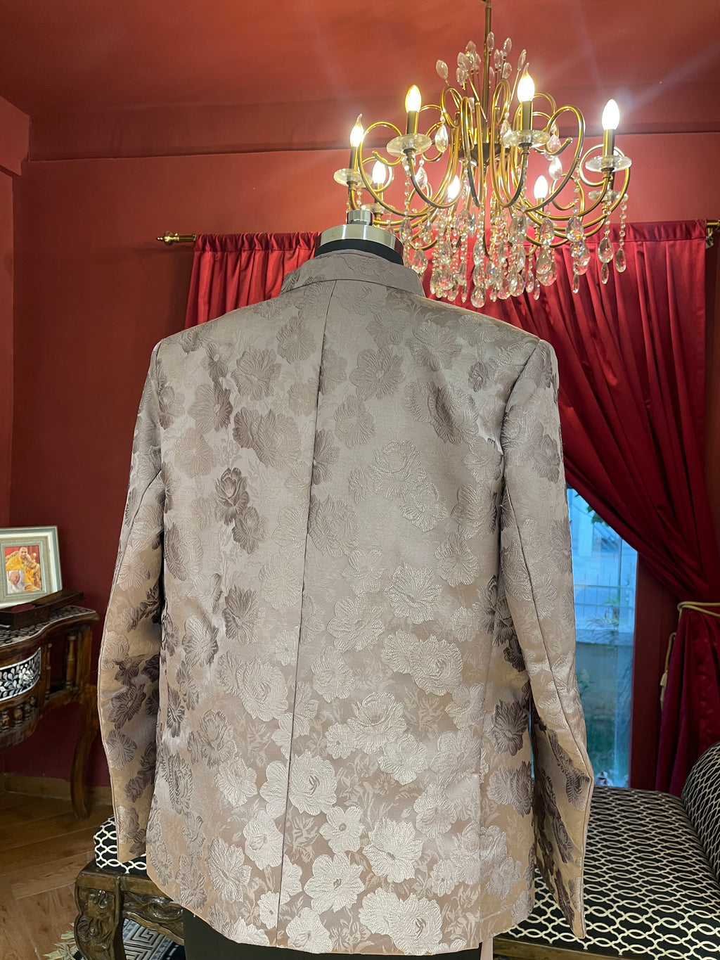 Onion Mist Floral Indo Western