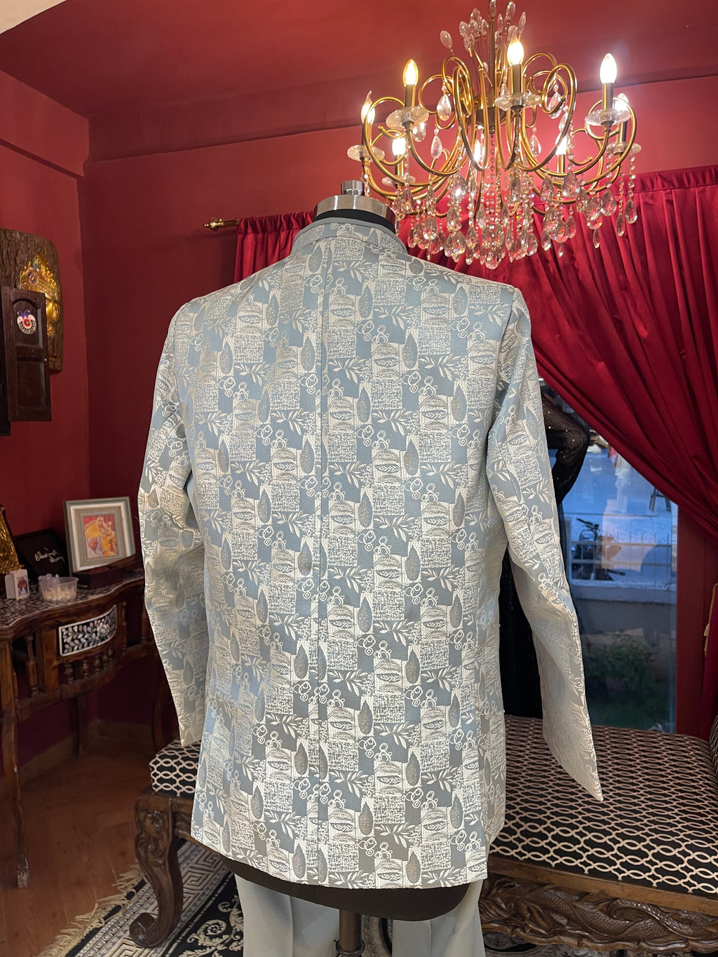 Powder Blue Indo Western