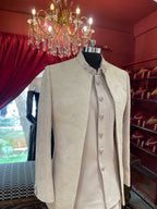 Blush Pink Indo Western With Wavy Details