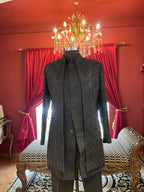 Black Indo western With Stone work