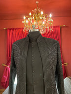 Black Indo western With Stone work
