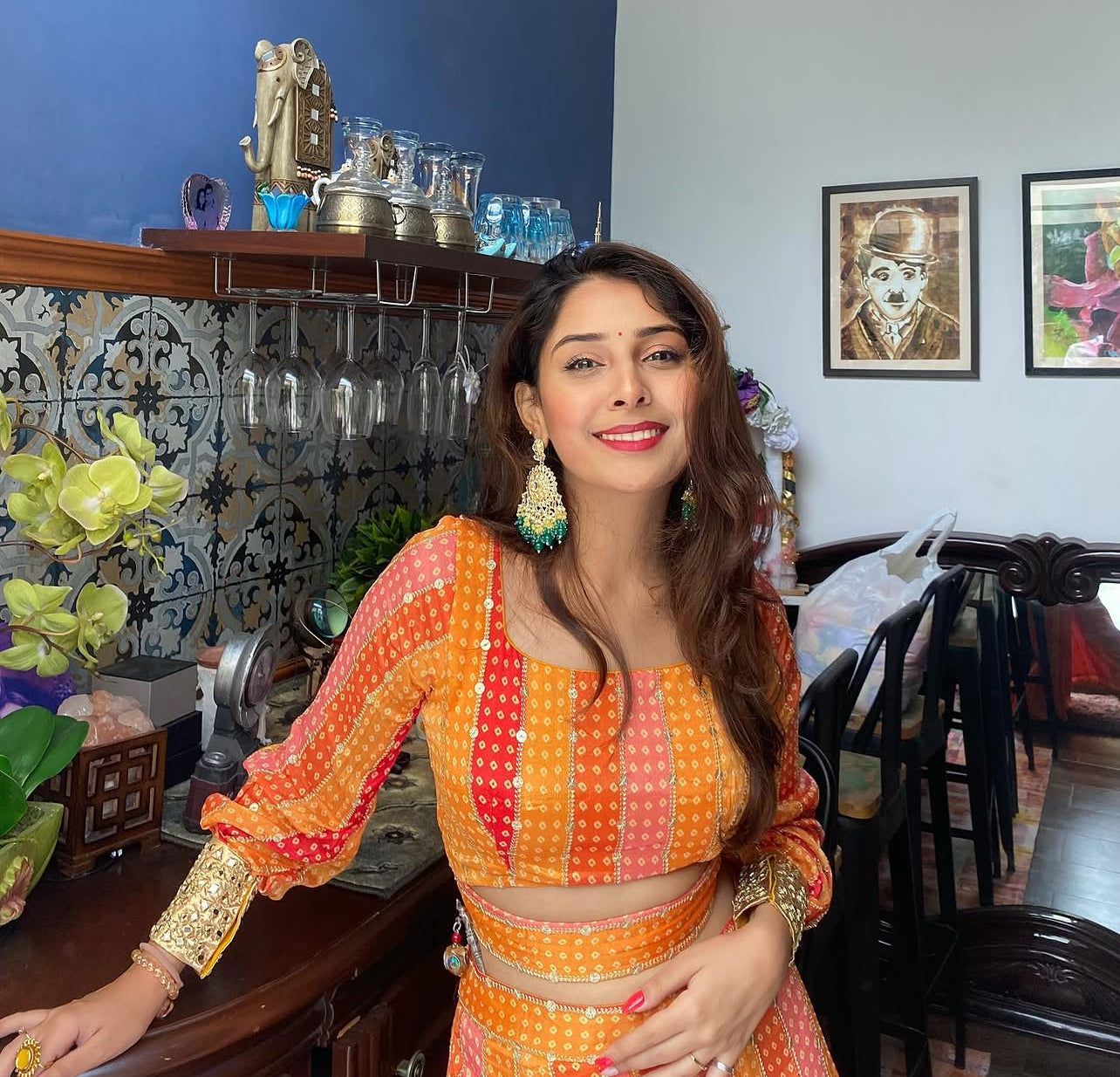 Rust Orange Festive Co-ord Set X Orepiya