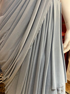 Powder Blue Pre Pleated Saree with Handwork Corset Blouse