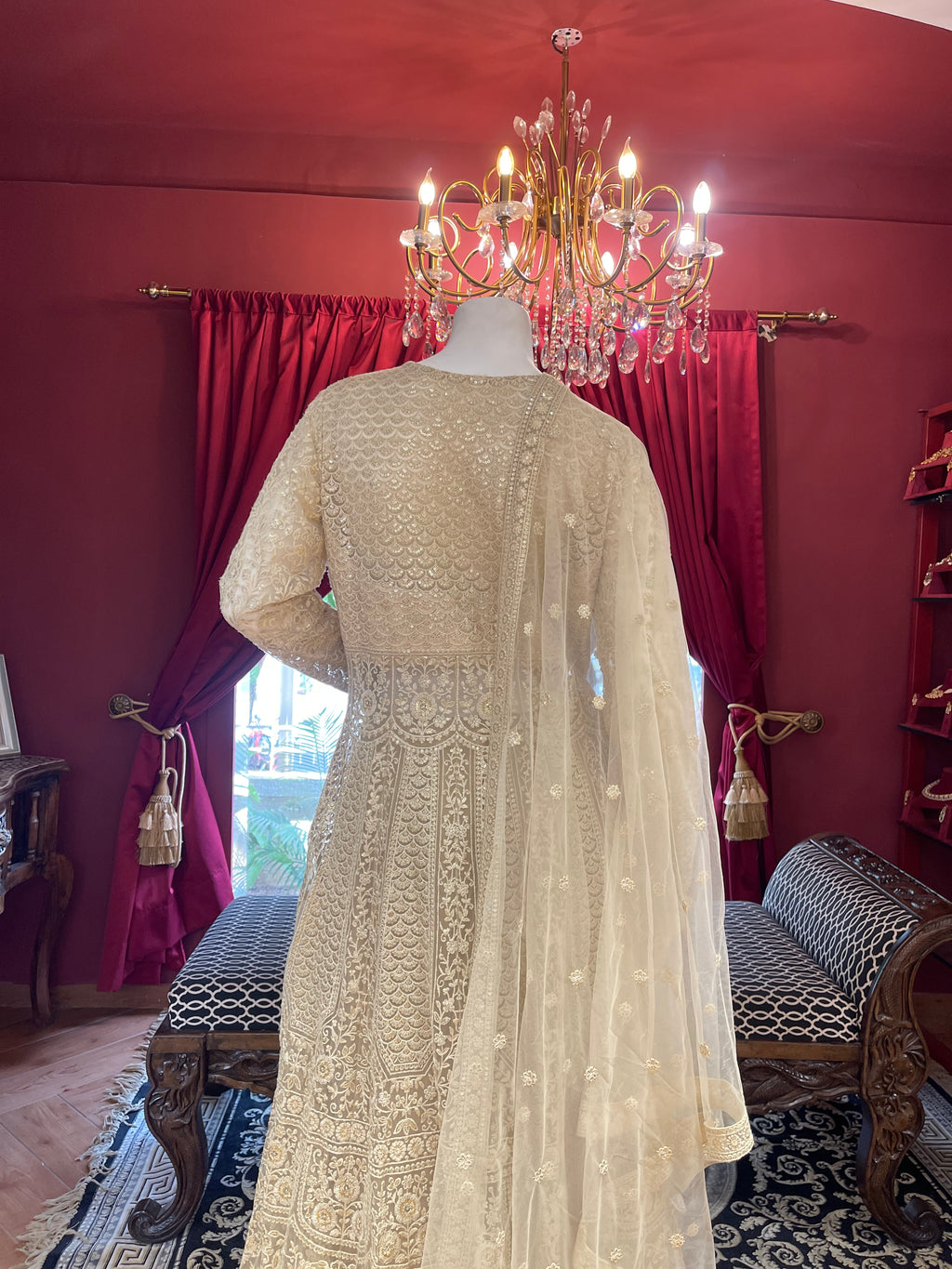 Ivory Anarkali Set