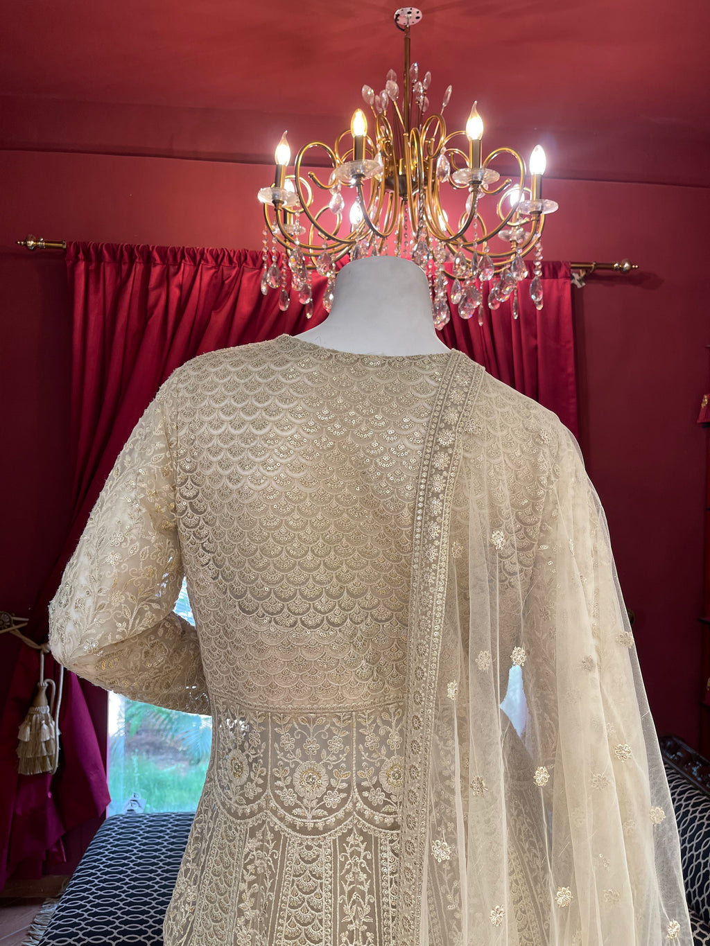 Ivory Anarkali Set