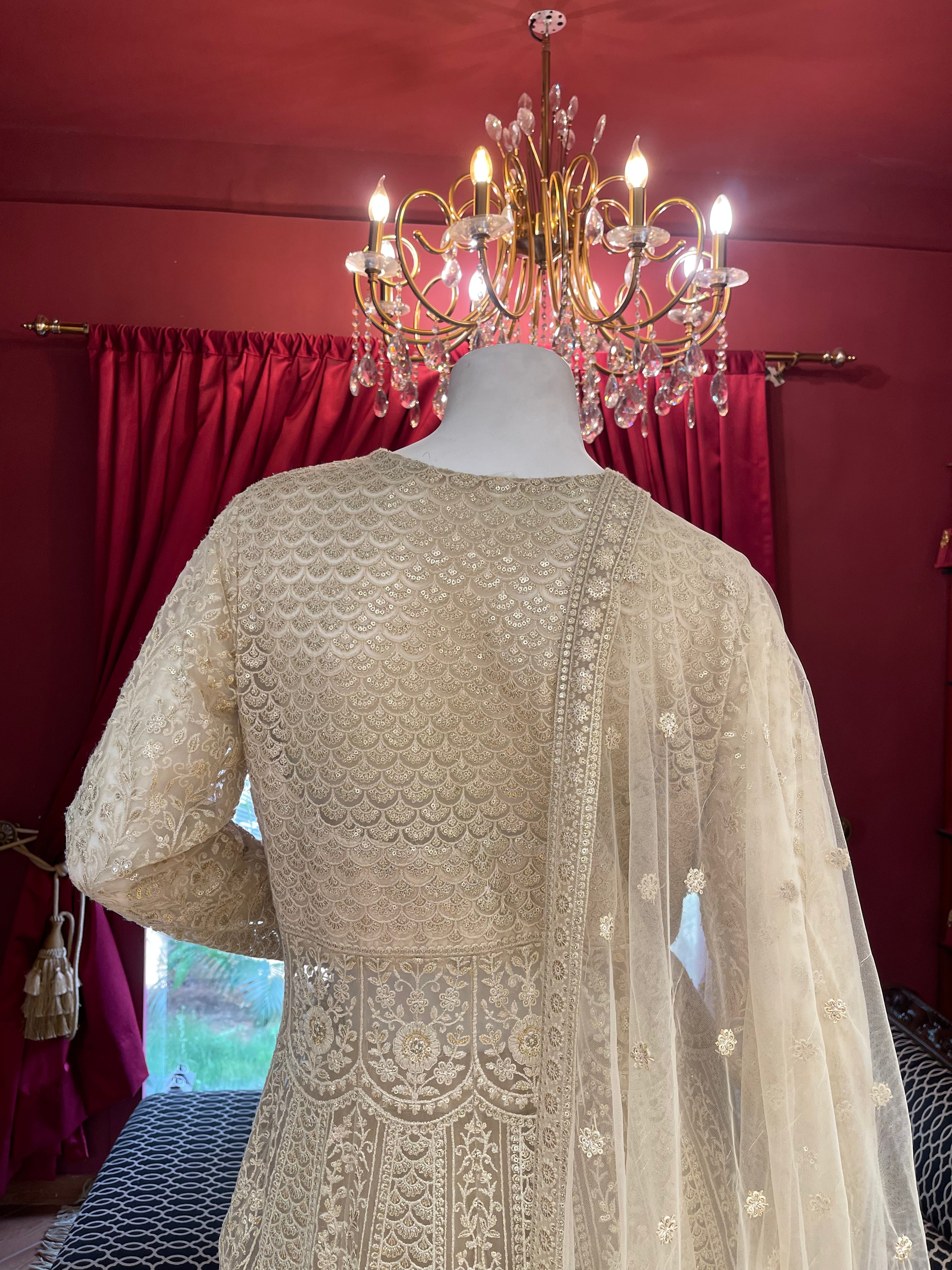 Ivory Anarkali Set
