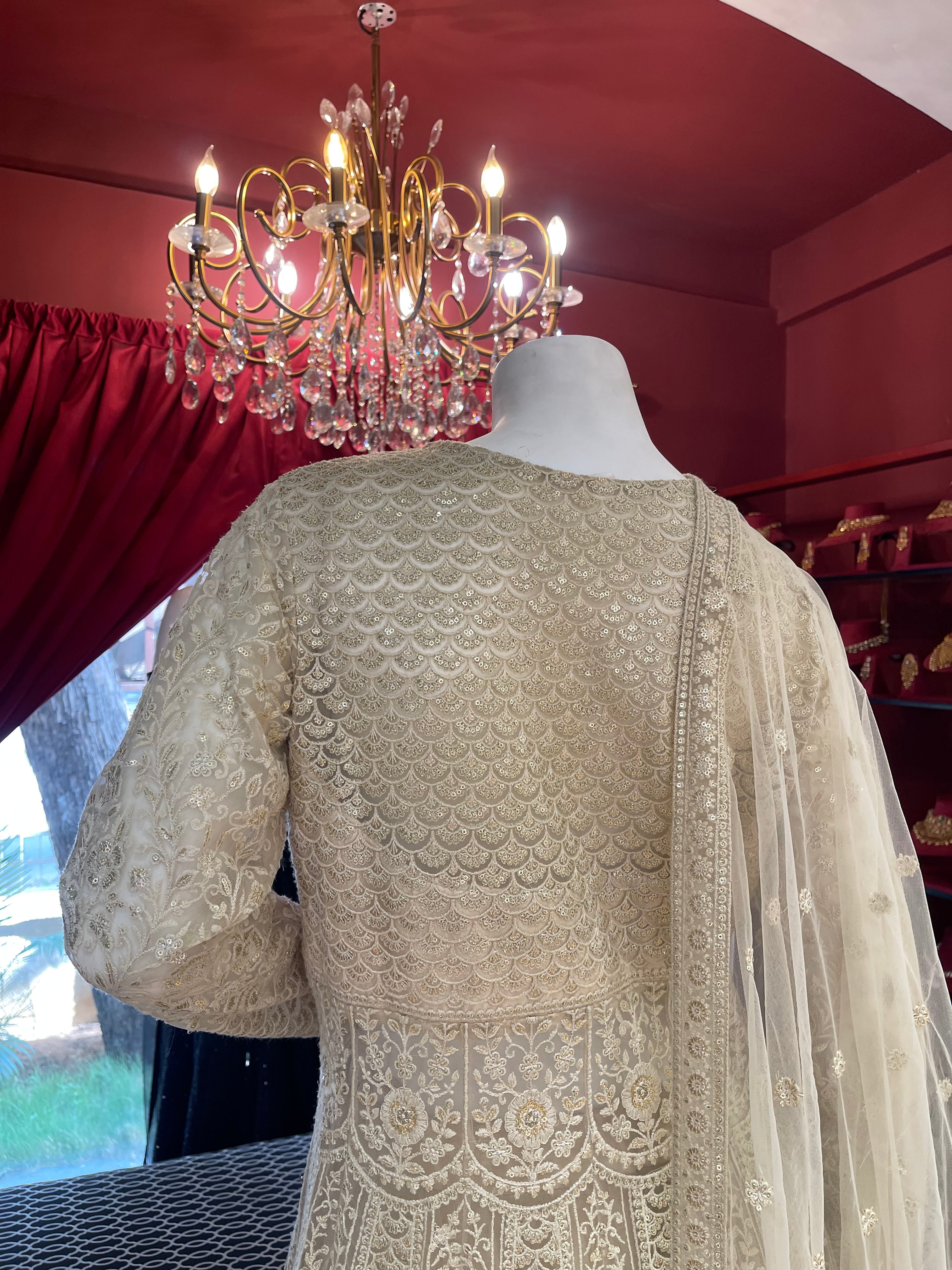 Ivory Anarkali Set