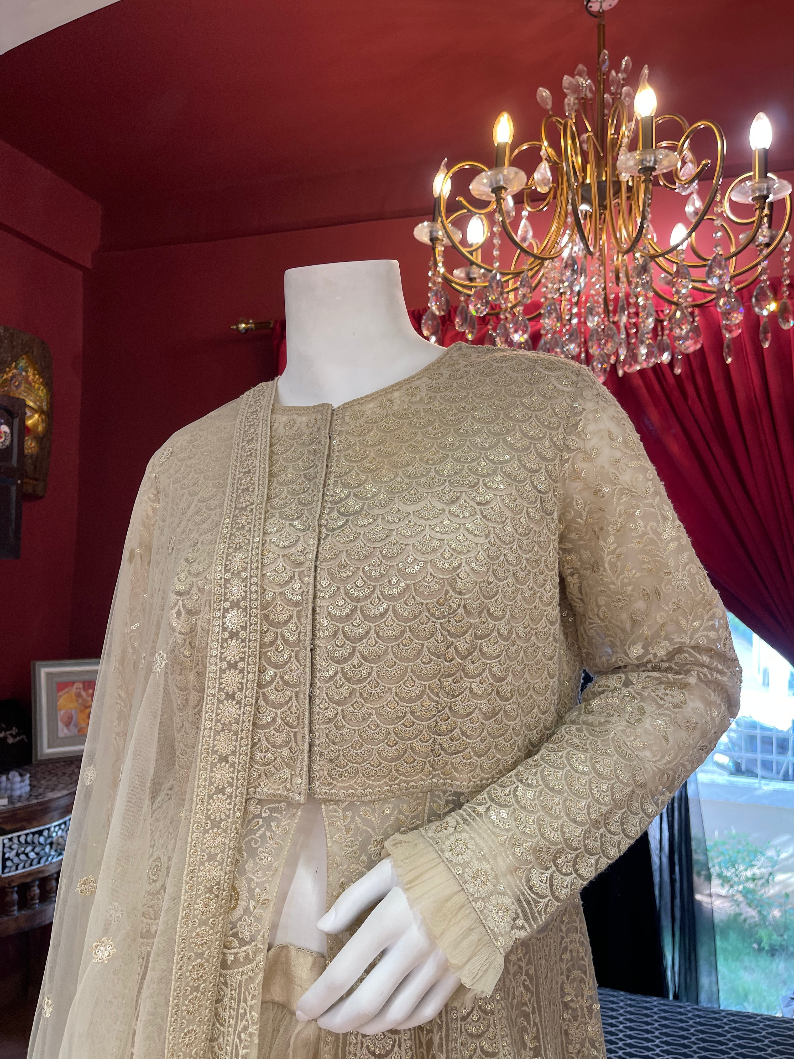 Ivory Anarkali Set