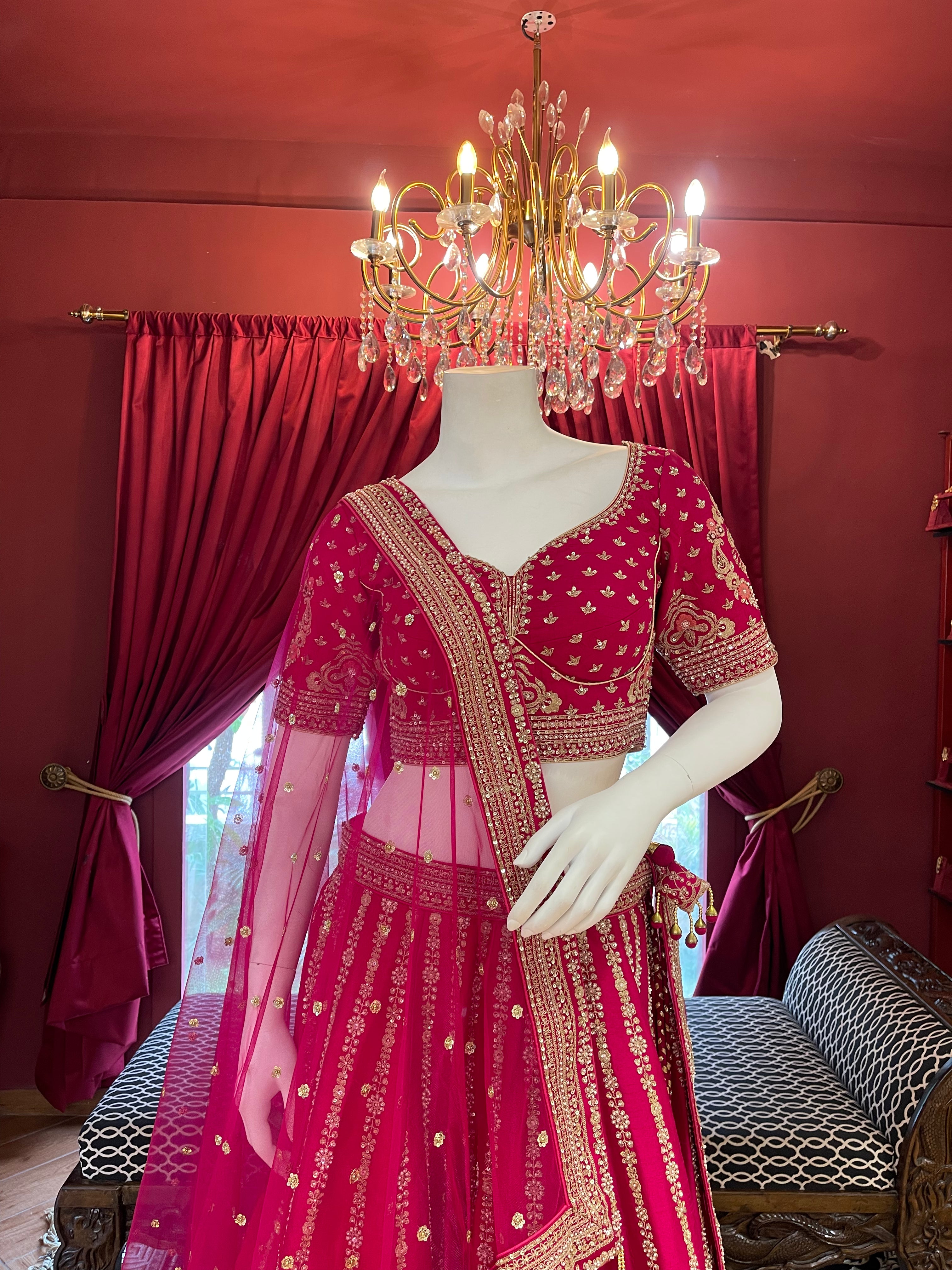 Rani Pink Asopalav Bridal Lehenga