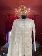Ivory Sherwani with Minimal Work