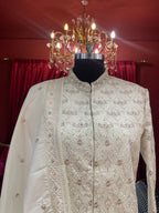 Ivory Sherwani with Minimal Work