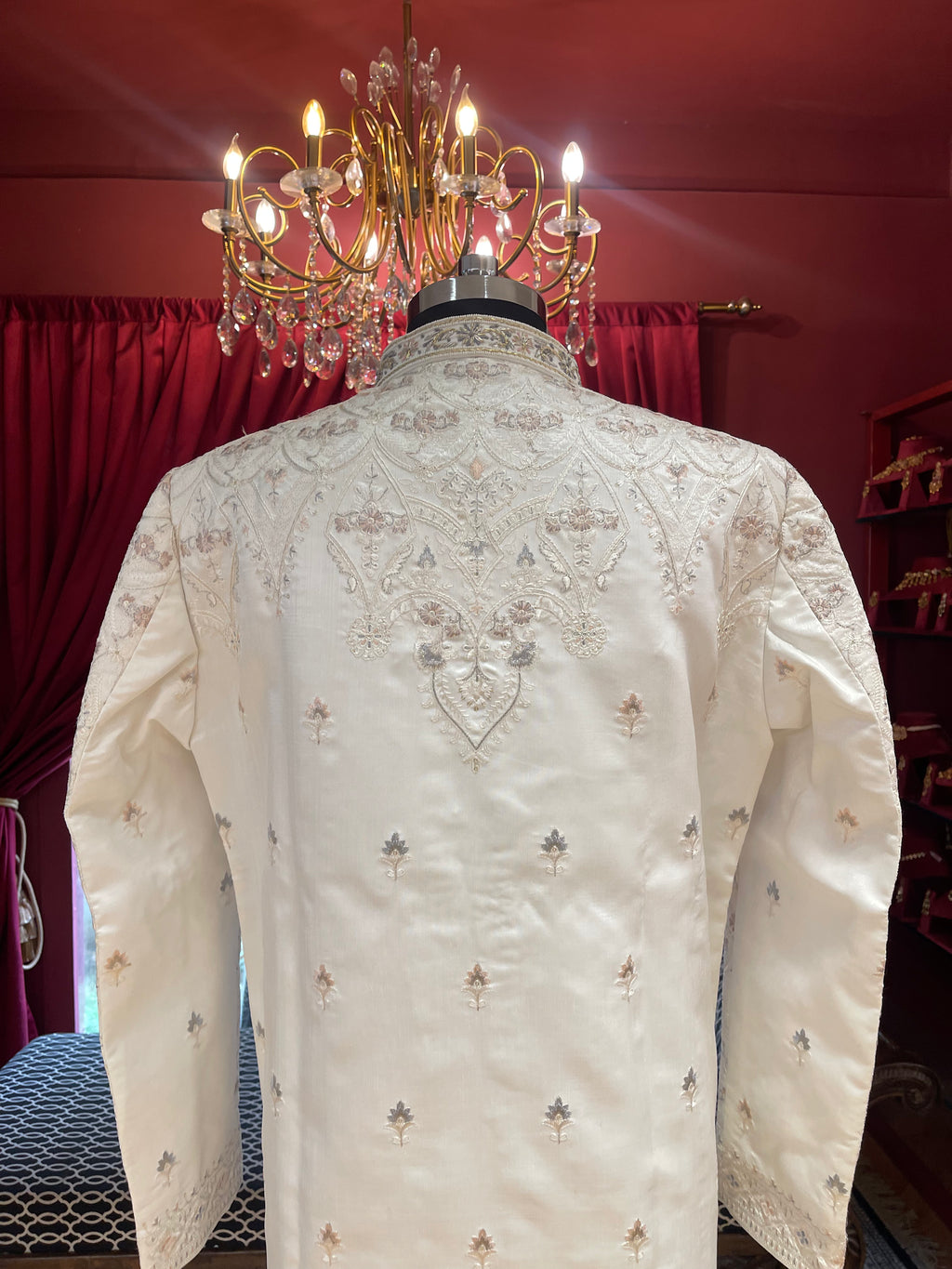 Ivory Sherwani with Minimal Work