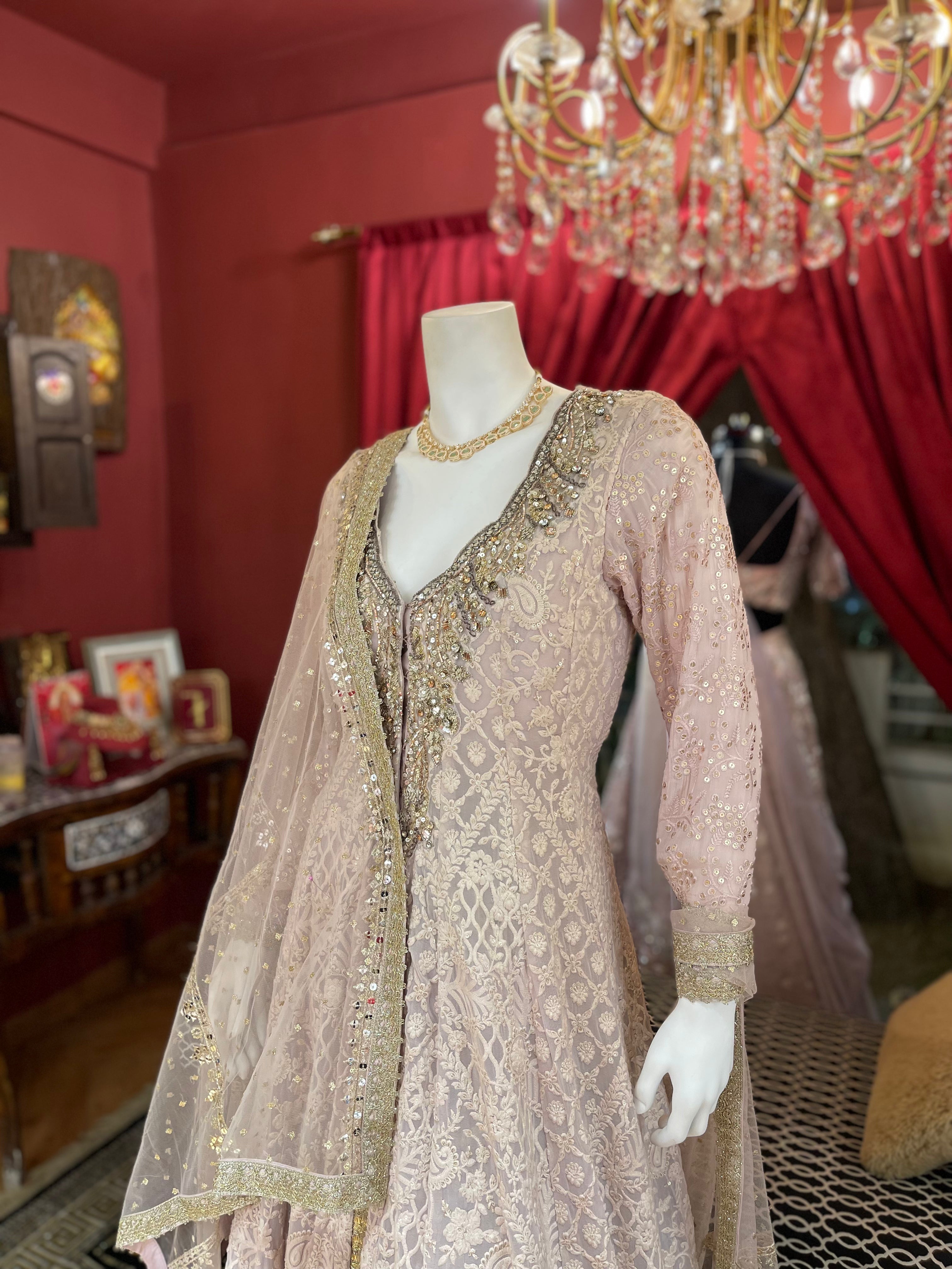 Blush Thread Grace Gharara Set