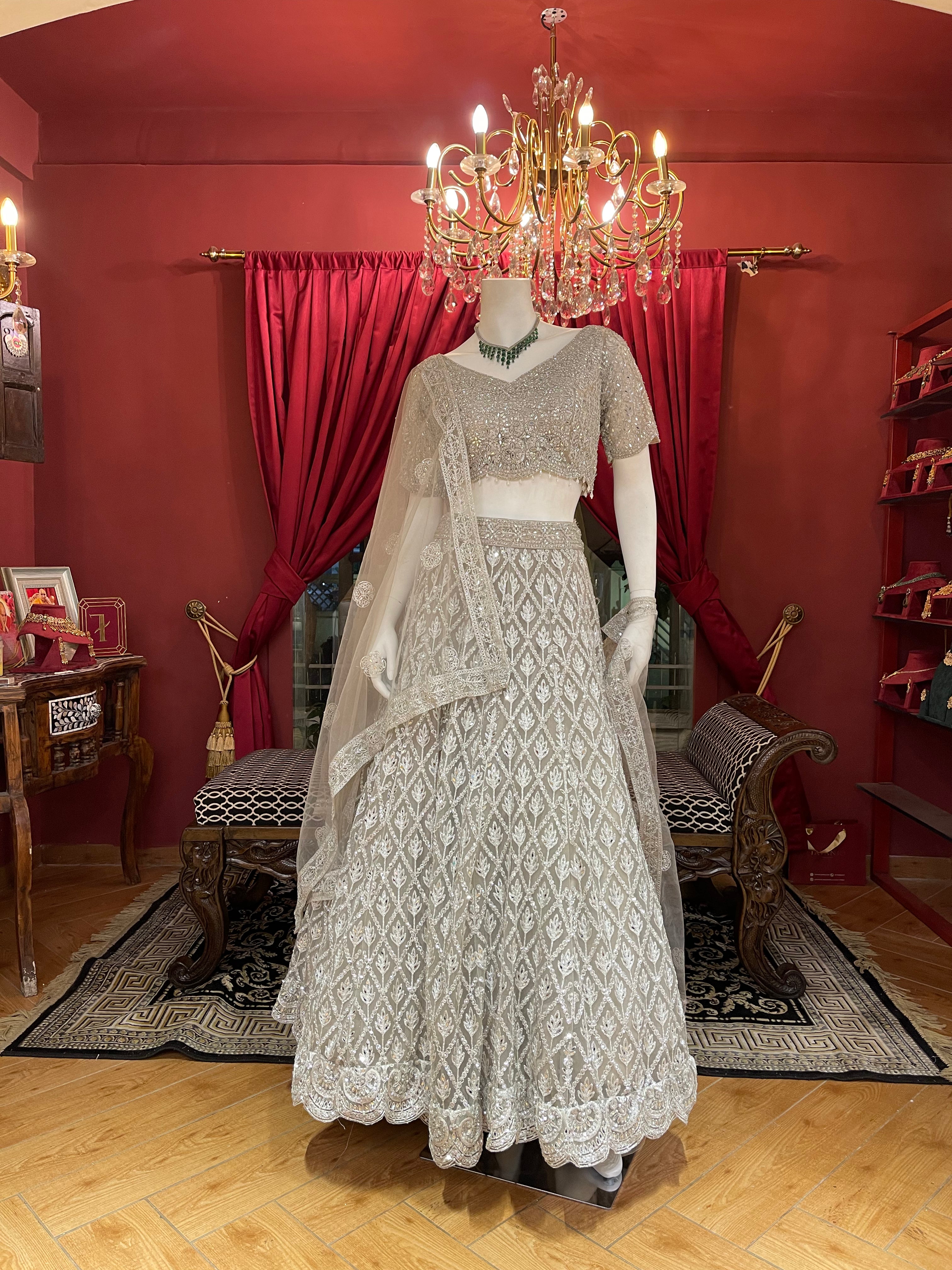 Silver Mist Lehenga Set