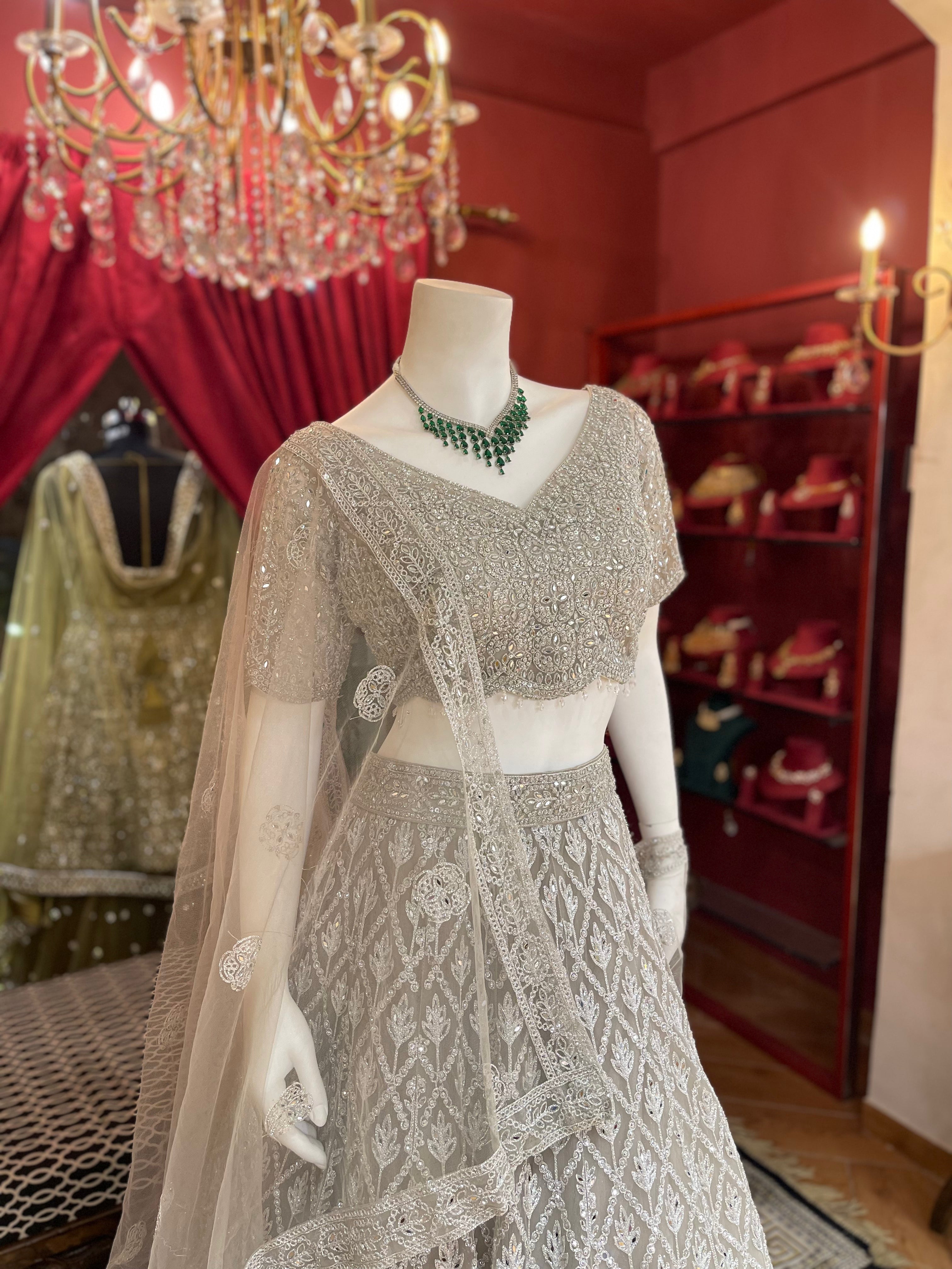 Silver Mist Lehenga Set