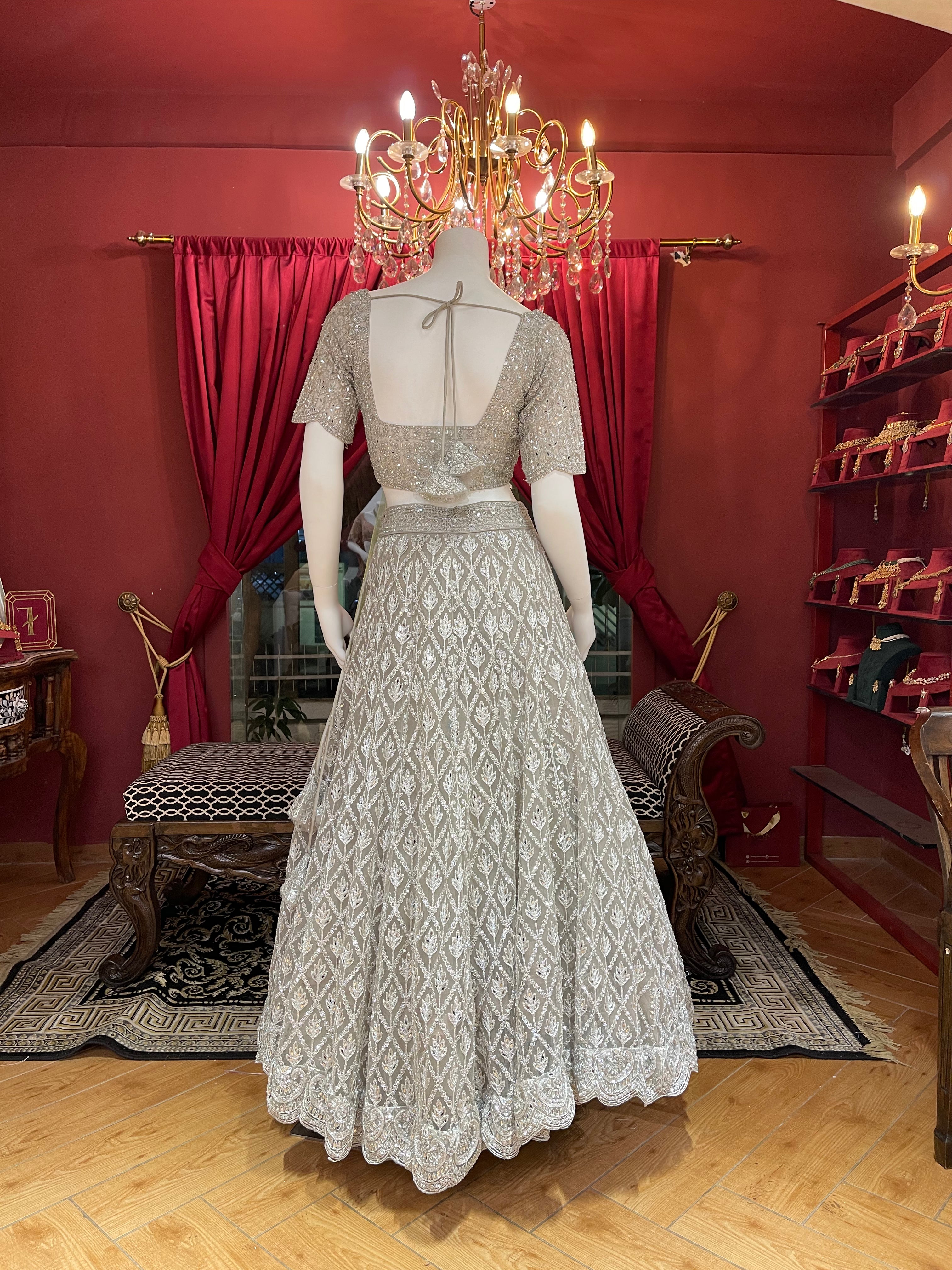 Silver Mist Lehenga Set