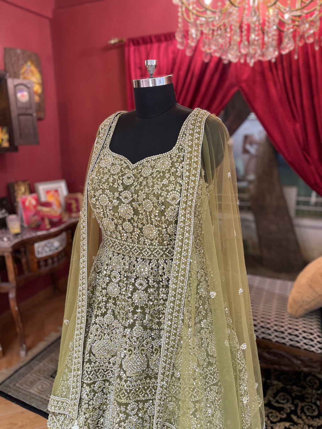 Mehendi Peplum-Ghaghra Set