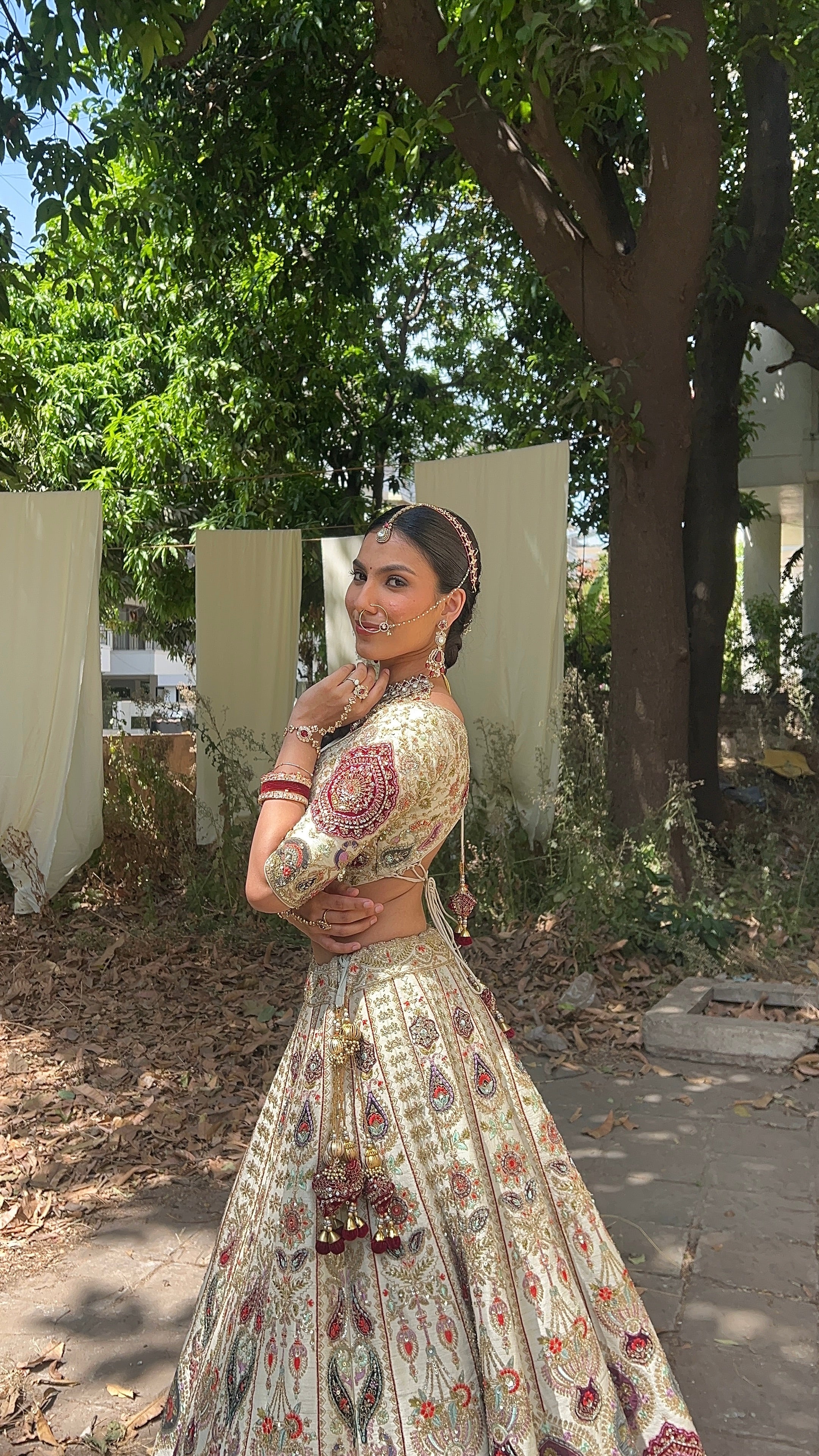 Ivory Heritage Sequin Lehenga