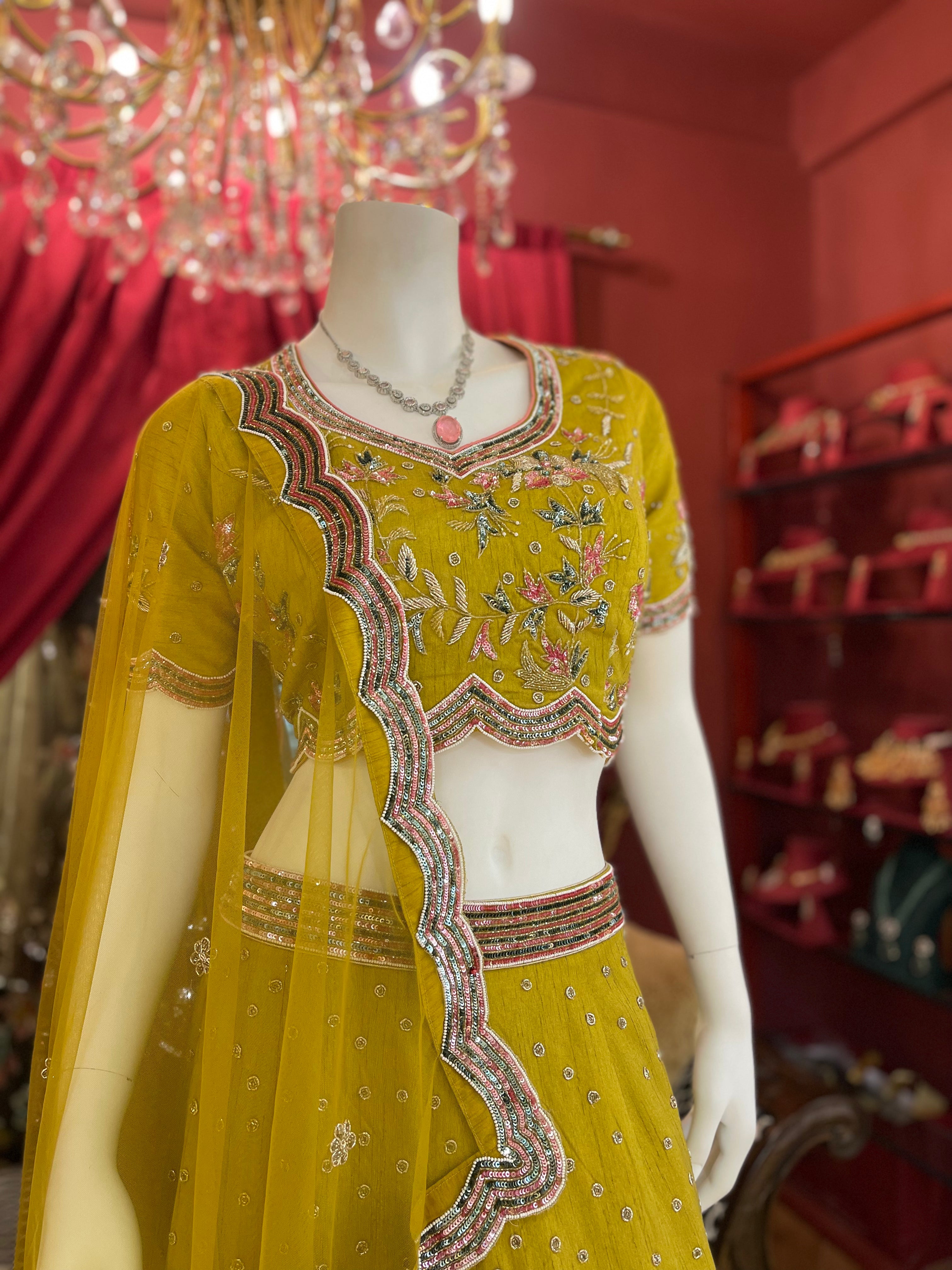 Mustard Bloom Lehenga Set