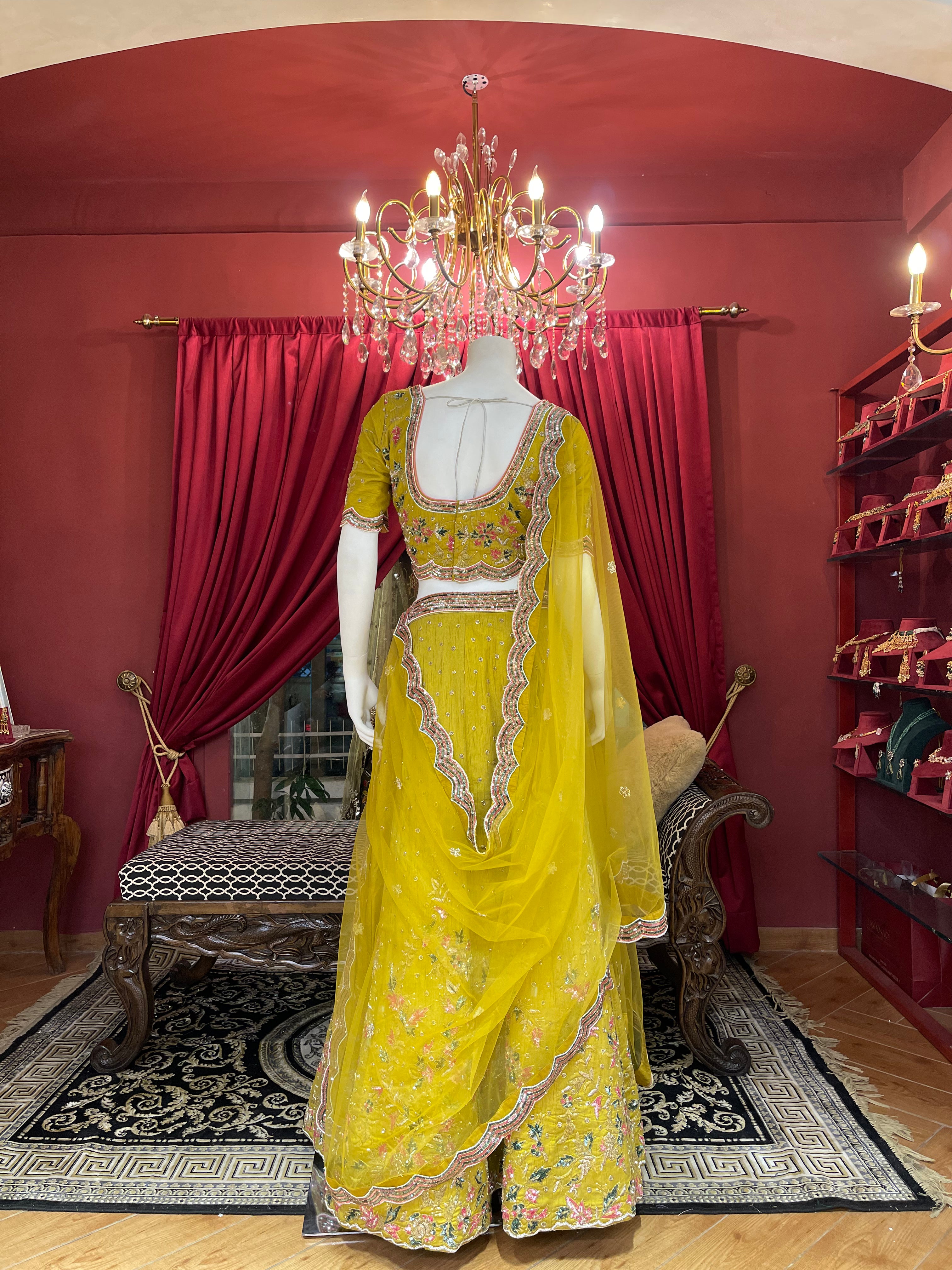 Mustard Bloom Lehenga Set