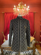 Black Embroidered Bandhgala