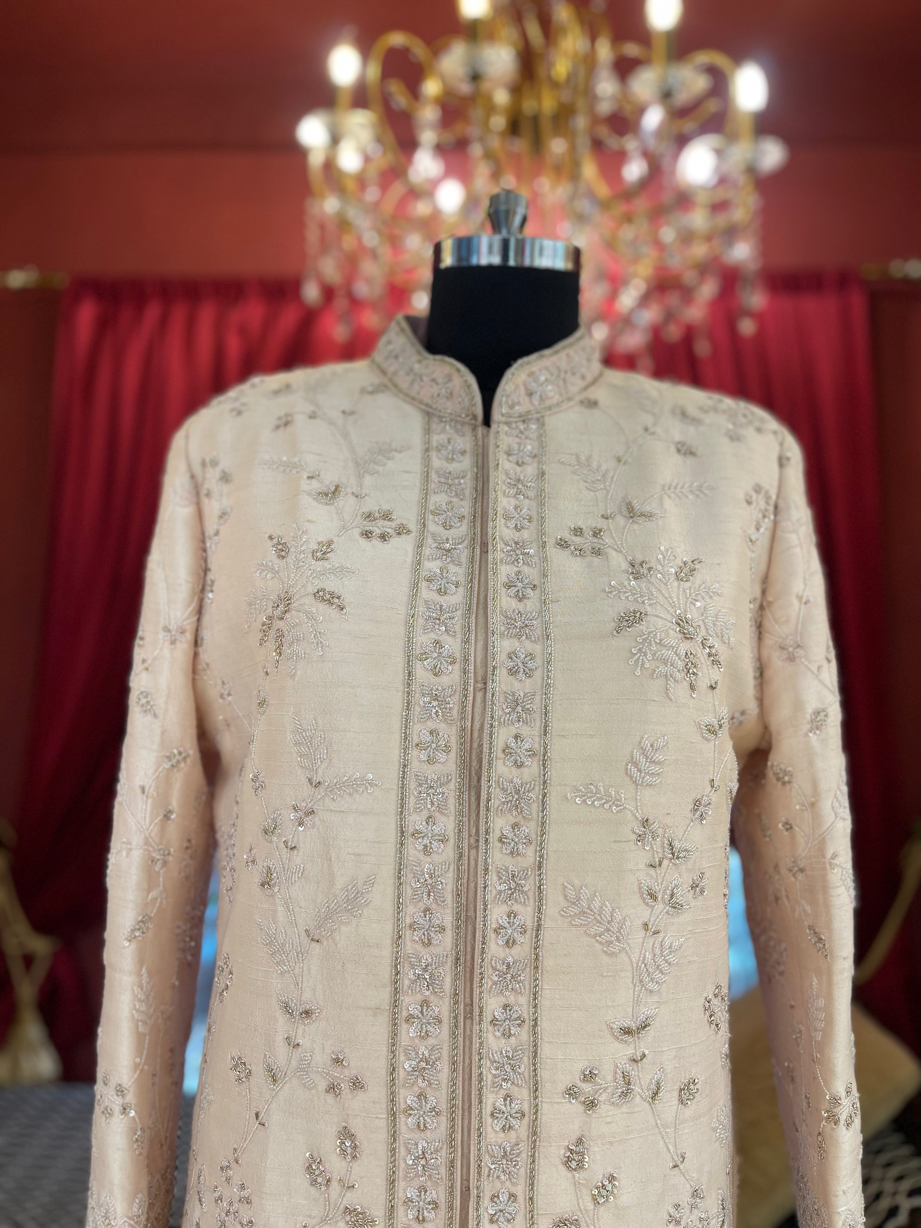 Ivory Minimal Embroidered Kurta Set