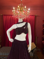 Violet Pleated Lehenga X Devanshi