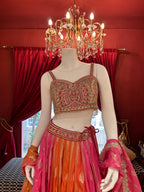 Sunset Rani Lehenga Set