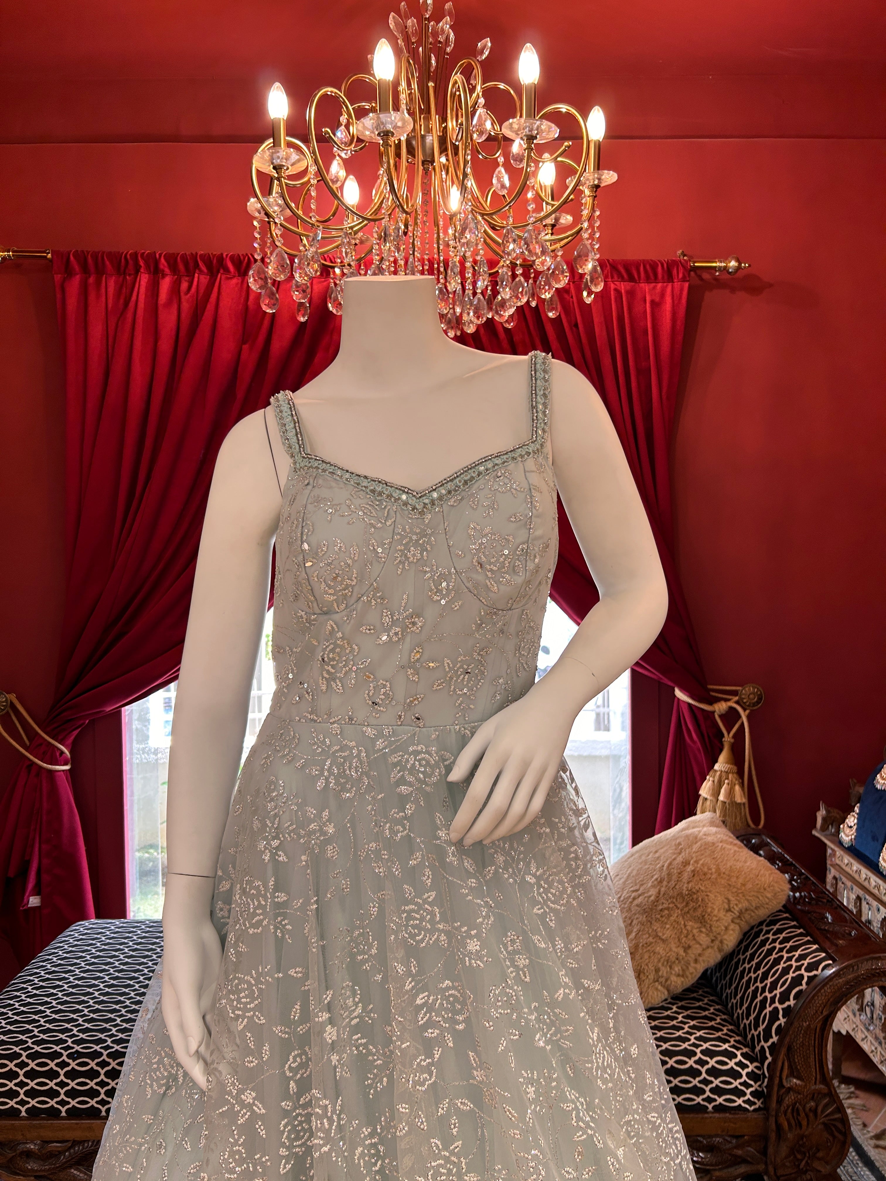 Sky Blue Shimmer Gown