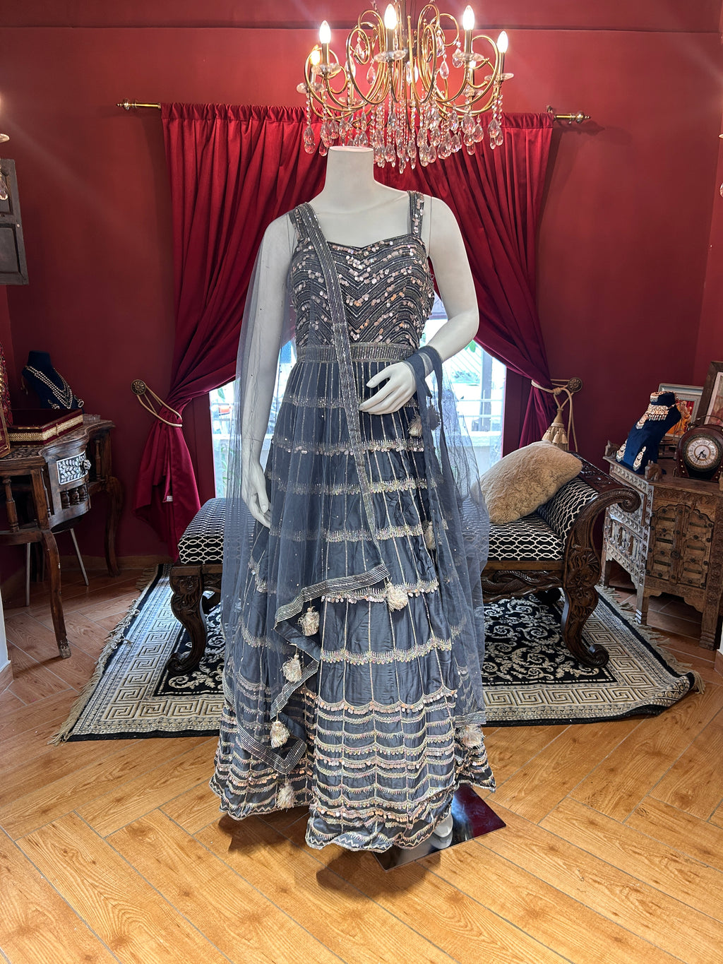 Zari Blue Gown