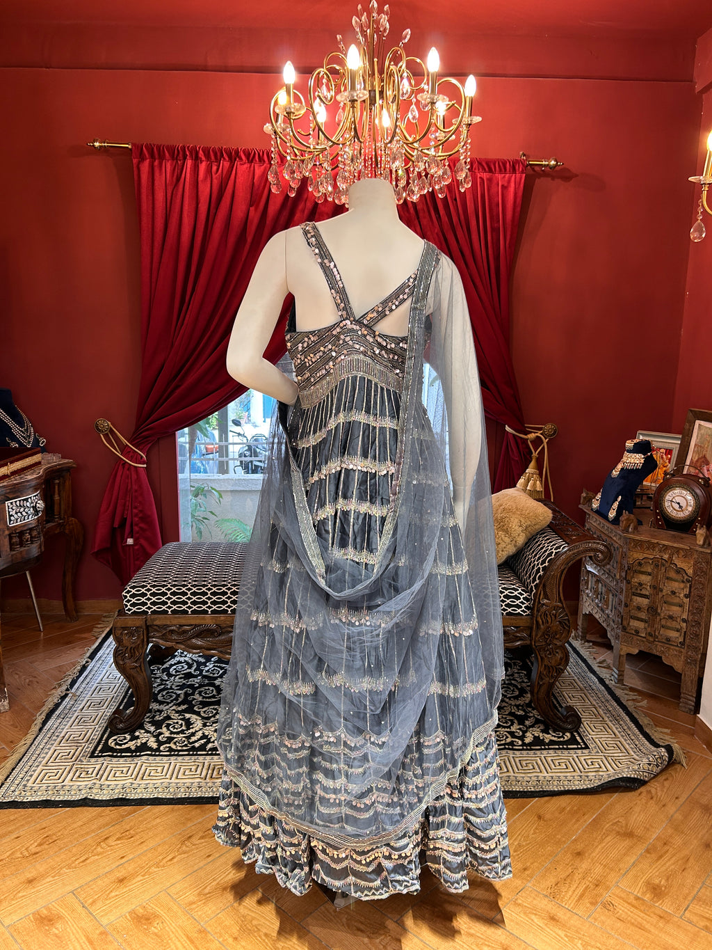 Zari Blue Gown