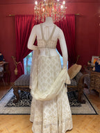 Ivory Lehenga With Crystal Work Blouse