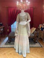 Pastel Multi Hand Work Lehnga