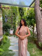 Golden One Shoulder Gown