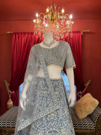 Ice Blue Regal Radiance Lehenga Set