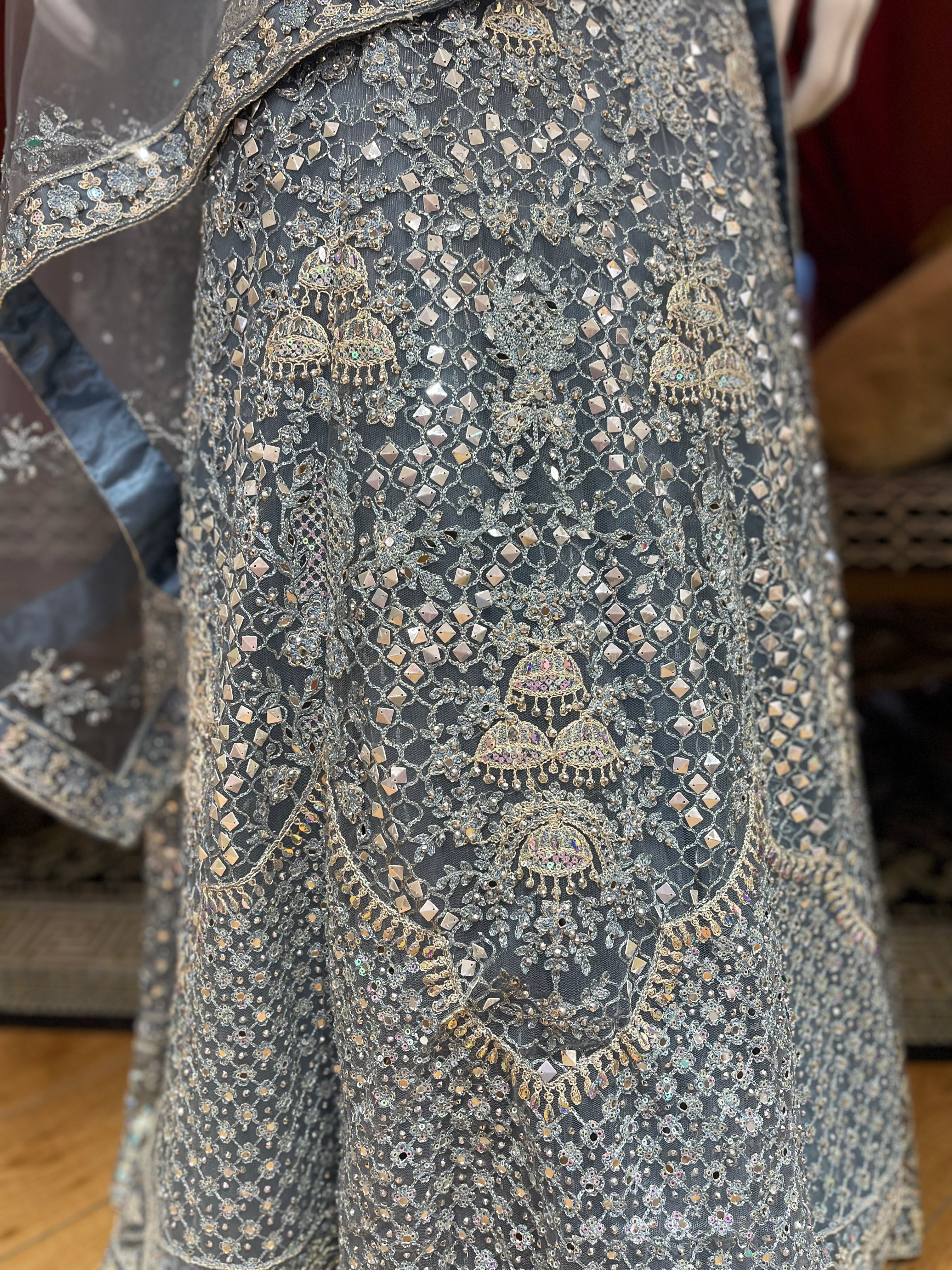 Ice Blue Regal Radiance Lehenga Set