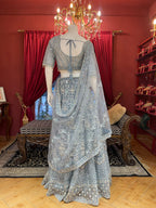 Ice Blue Regal Radiance Lehenga Set
